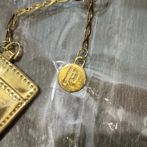 Paco Rabanne Transparent Tote with Gold chain Accent & card holder - Picture 3 of 8